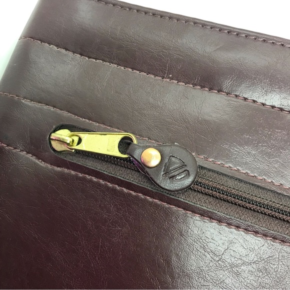 Vintage Burgundy Leather Document Case With Handles 11 X 17 in - Picture 5 of 16